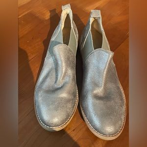 Clarks Metallic slip on loafers size 7